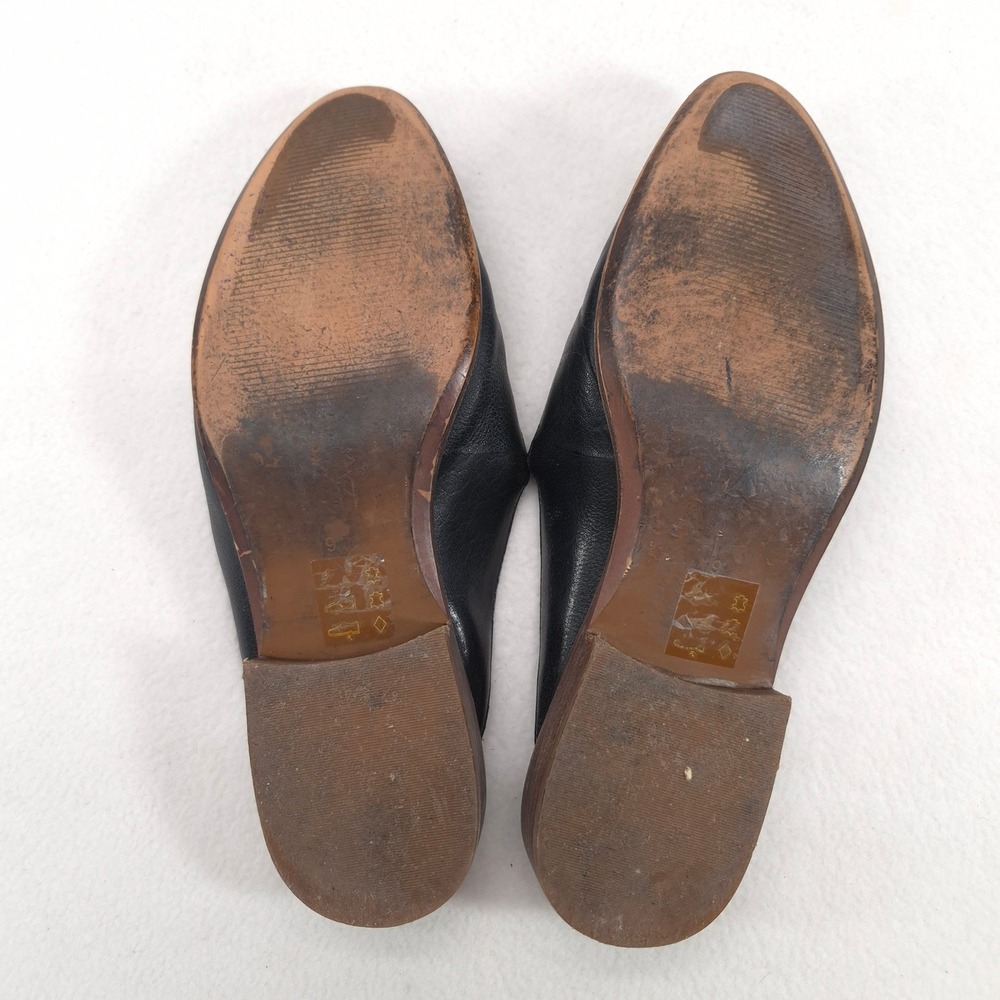 Madewell Frances Loafer Mule Black Leather Size 9 Pointed Toe Minimalist Classic - Picture 10 of 12